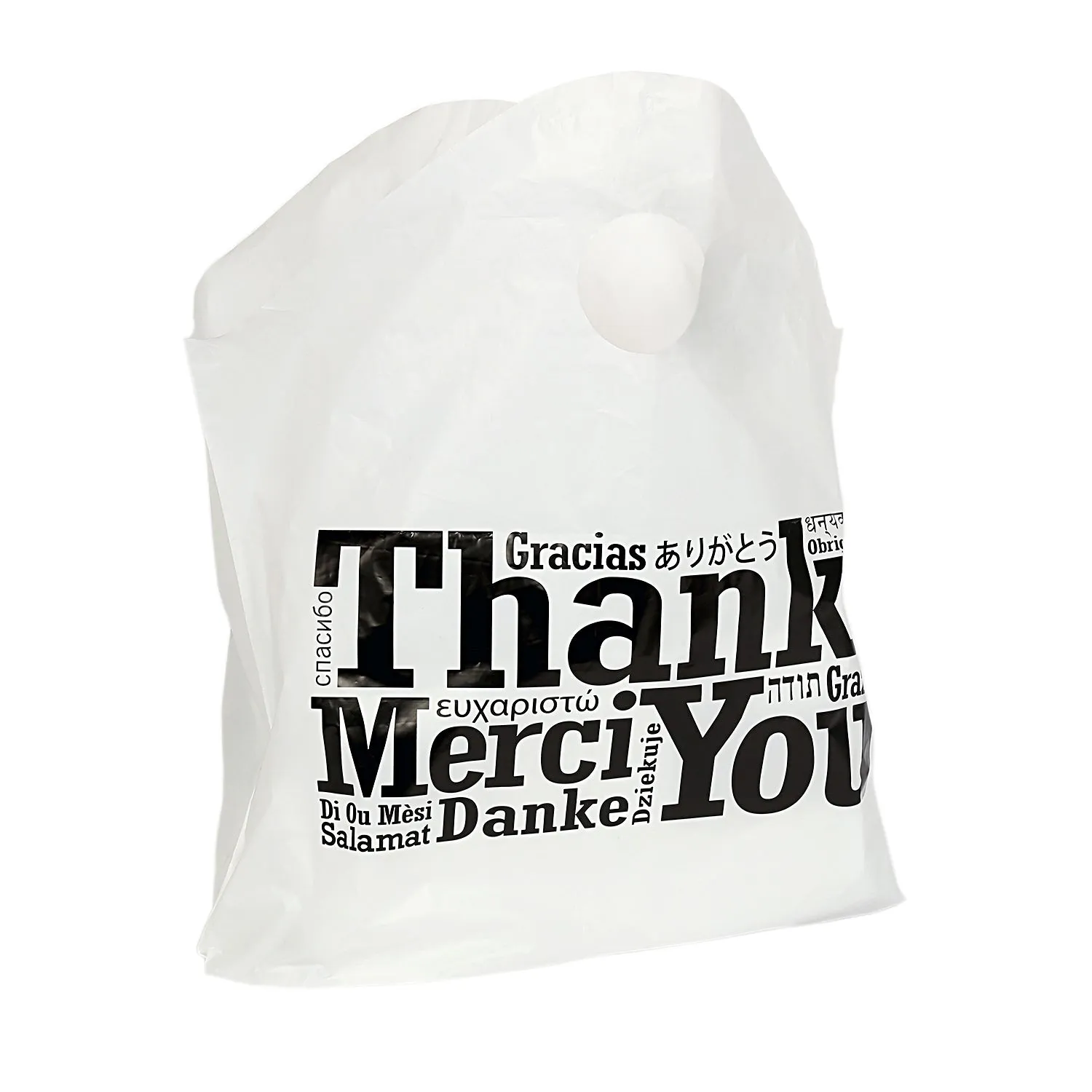 19" x 18" x 9.5" Wave Top Handled Multilingual Bags, Case of 500