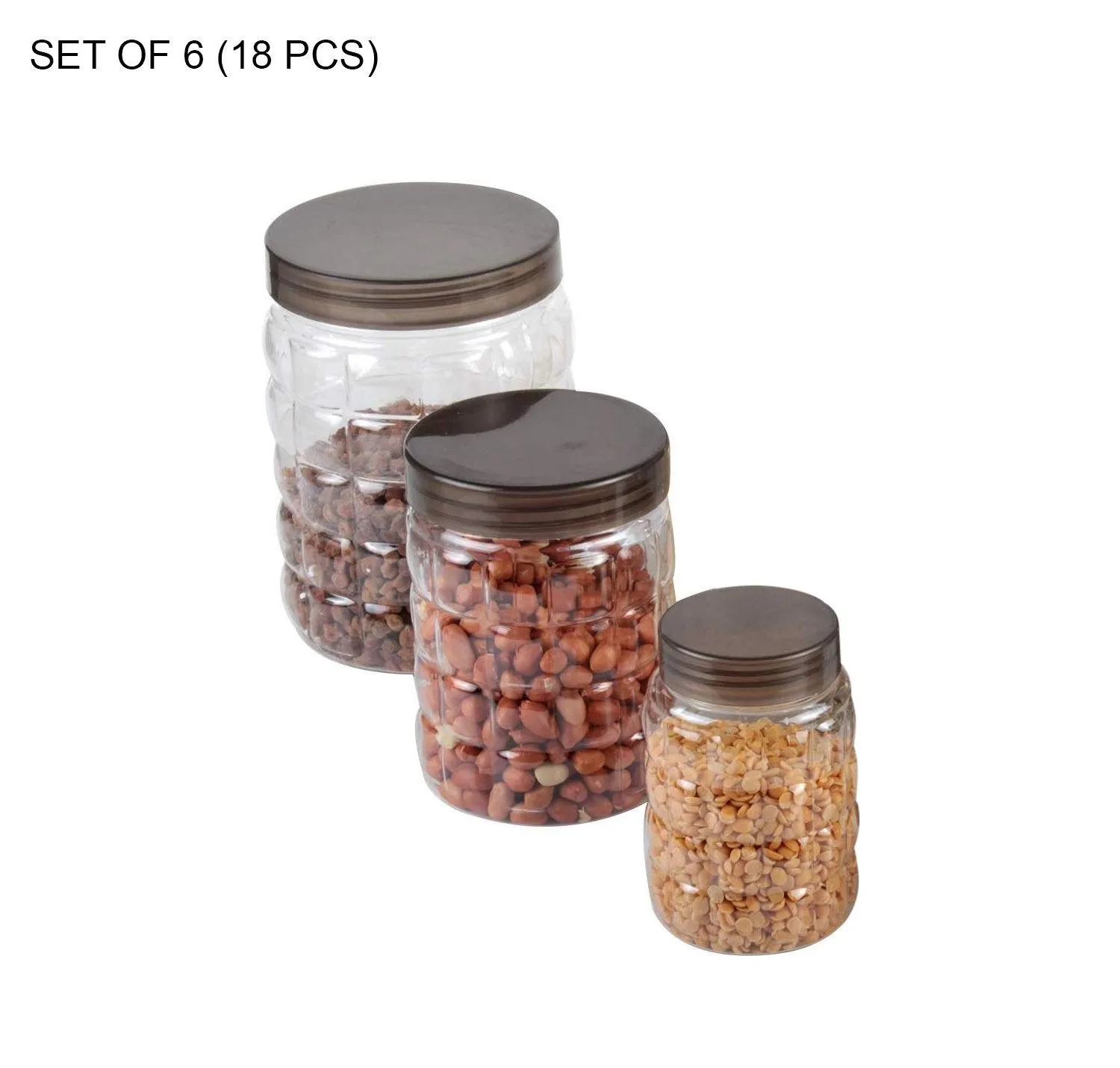 598 3pcs Stone Jars Set (Big 1200ml, Medium 600ml & Small 250ml size)