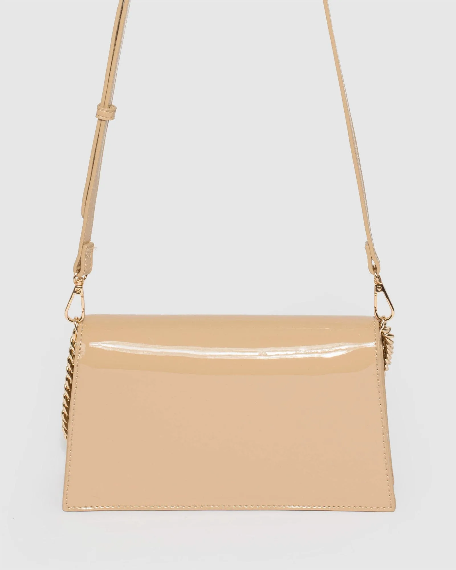 Alana Lock Nude Shoulder Bag