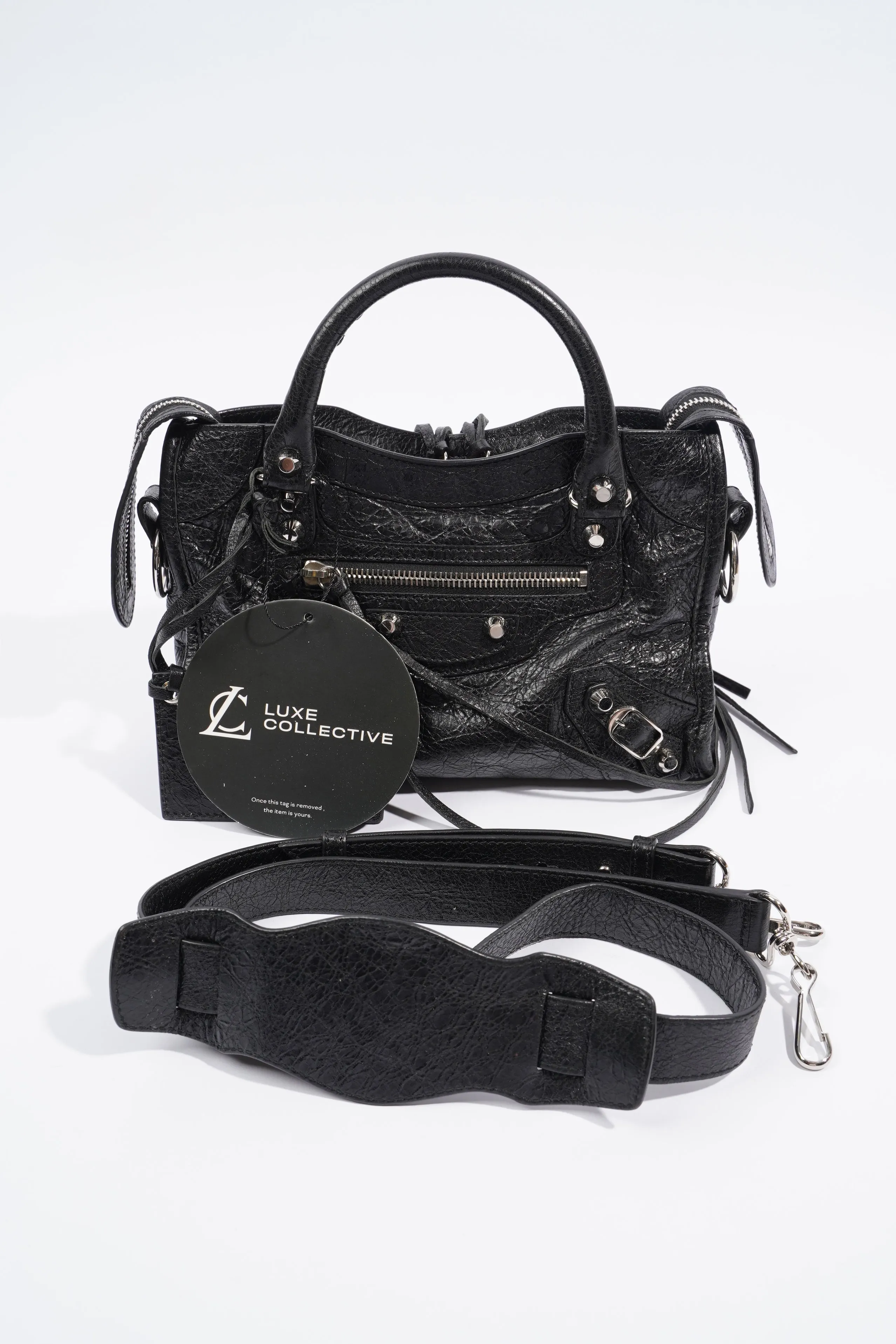 Balenciaga Classic City 2way Black Leather Mini