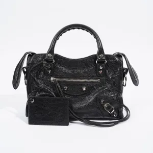 Balenciaga Classic City 2way Black Leather Mini