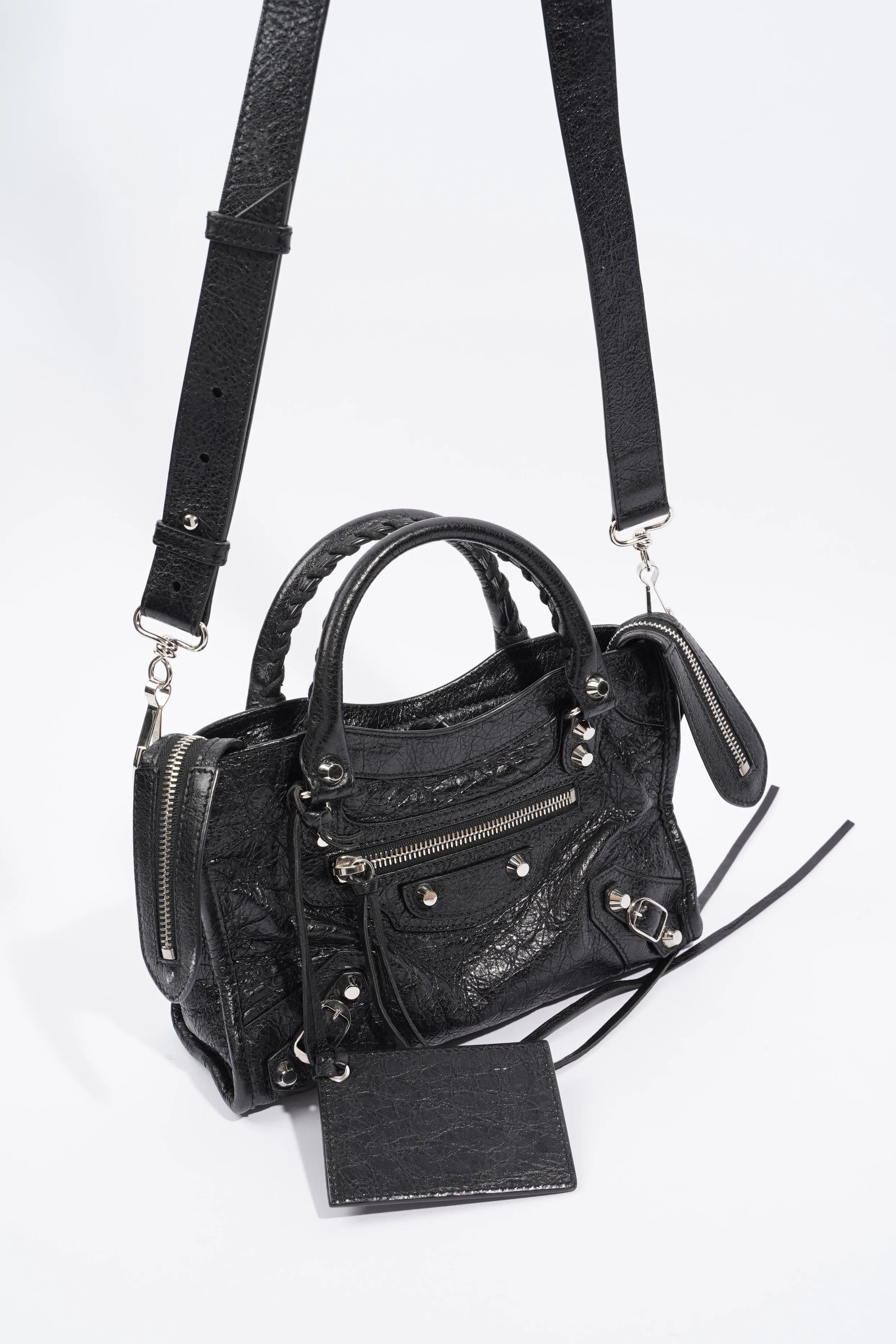 Balenciaga Classic City 2way Black Leather Mini