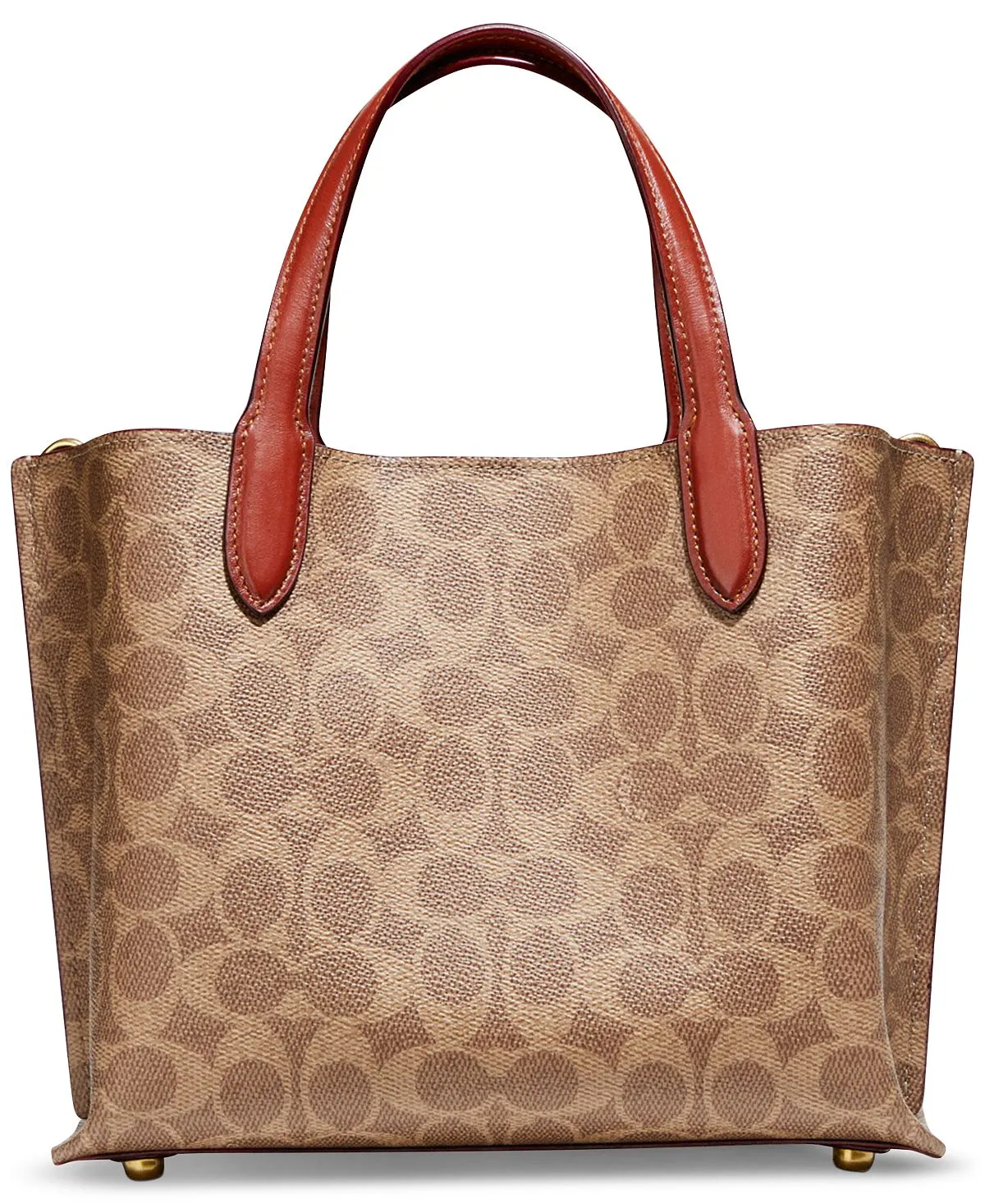 COACH Signature Coated Canvas Willow Tote, Brown