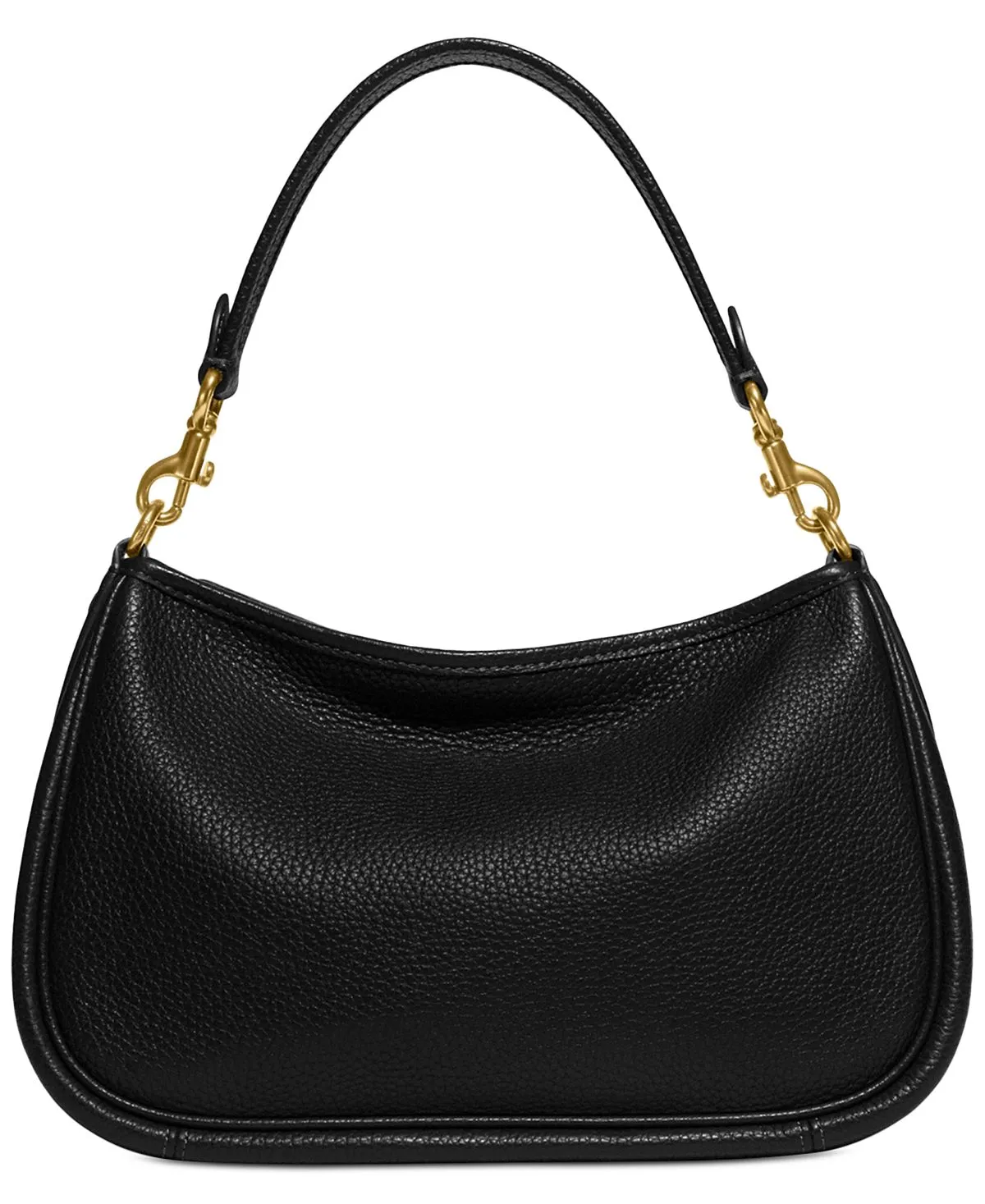 COACH Soft Pebble Leather Cary Convertible Crossbody Bag, black