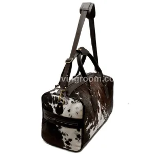 Dark Brown Cowhide Weekender Bag