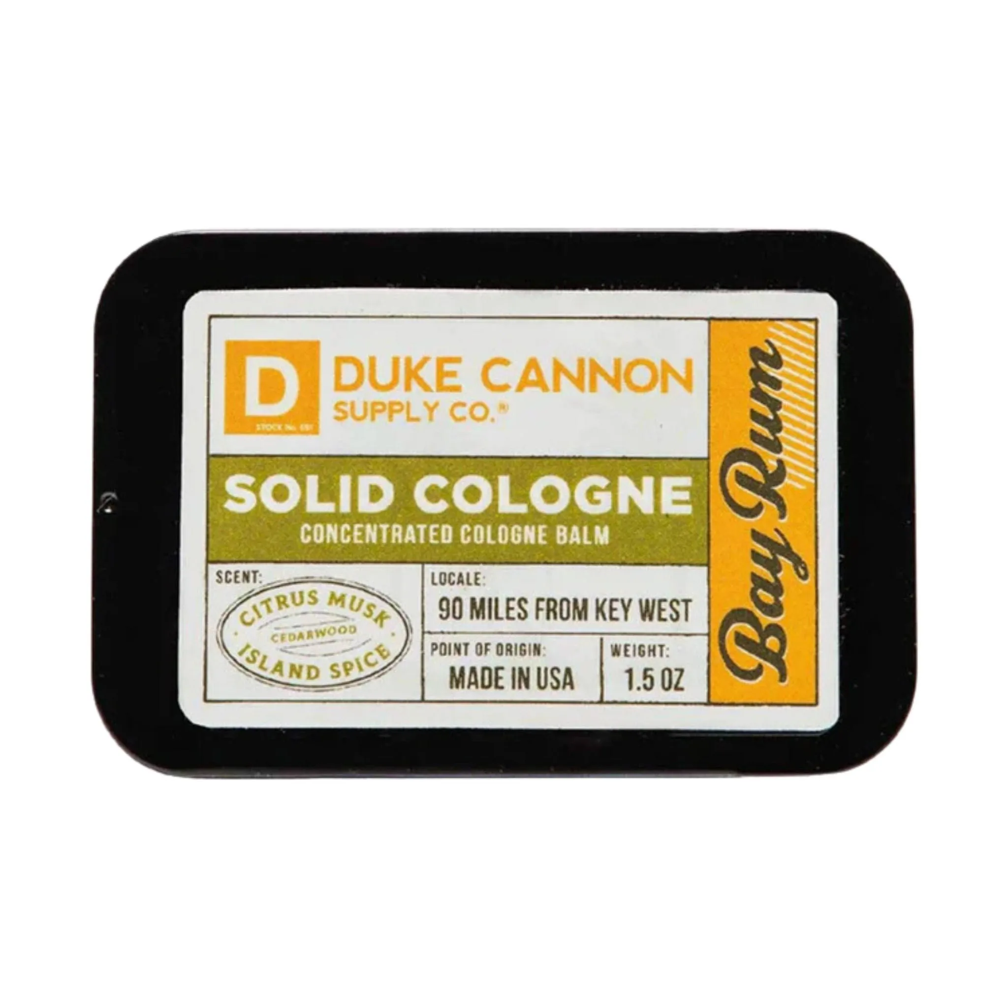 Duke Cannon Solid Cologne Bar - Bayrum