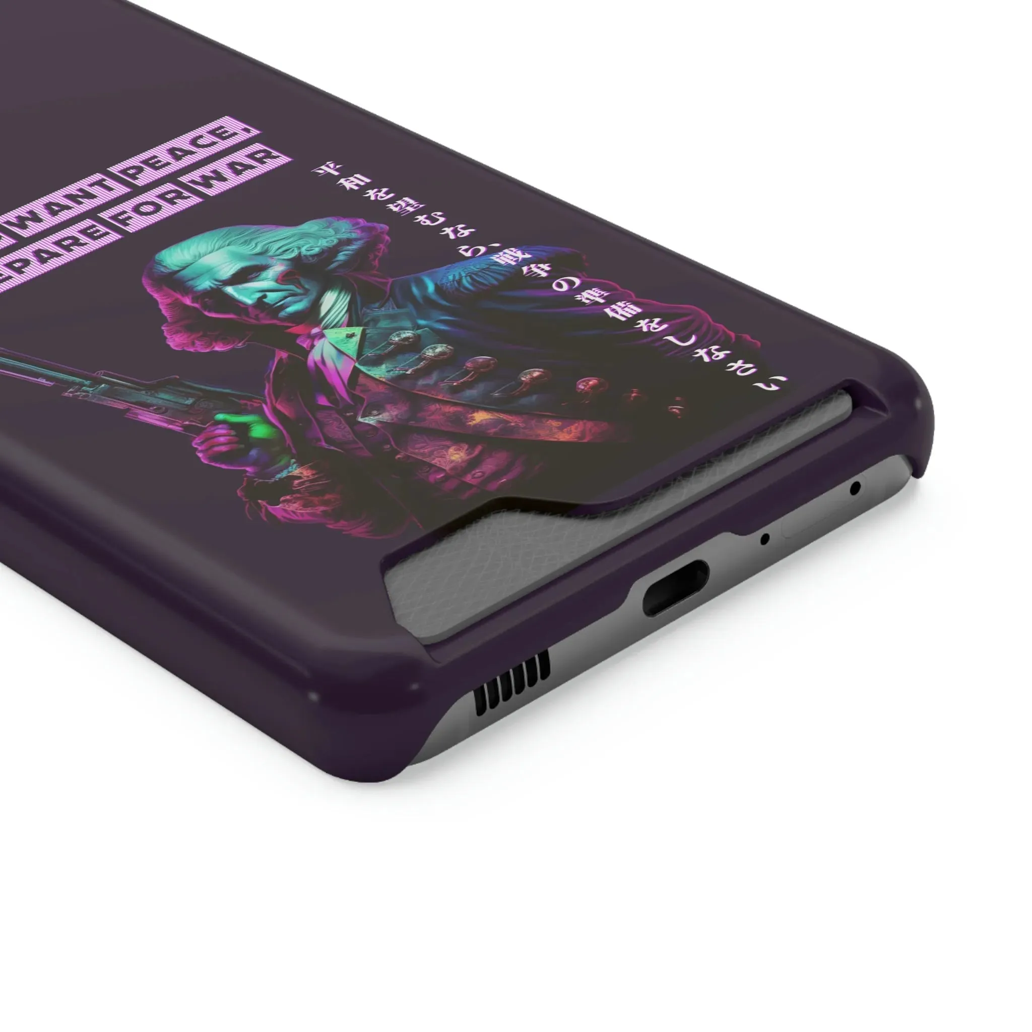 George Washington "Warrior" Synthwave Phone Case and Card Holder