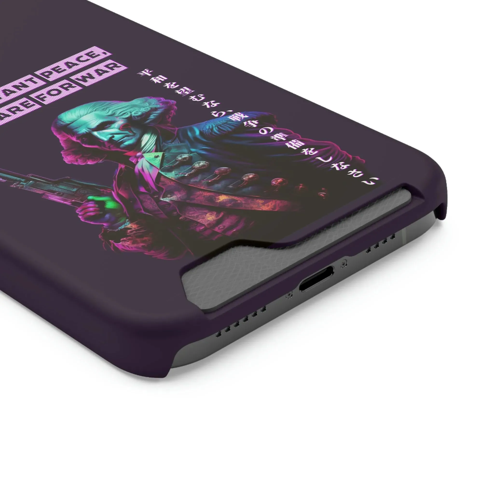 George Washington "Warrior" Synthwave Phone Case and Card Holder