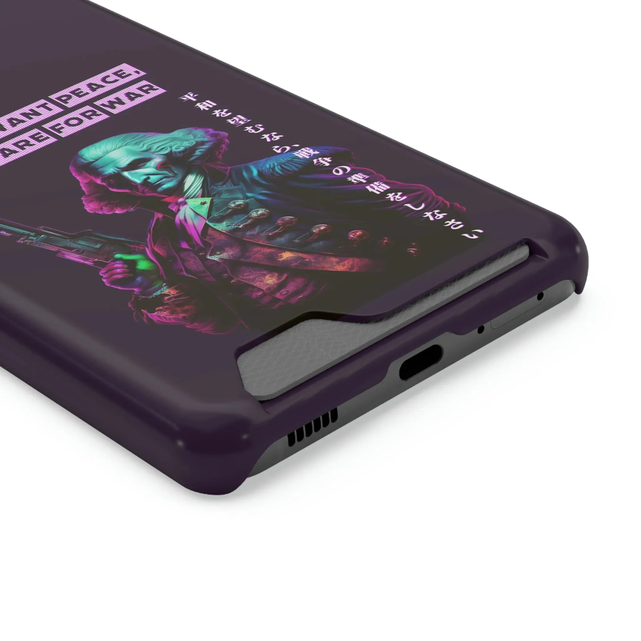 George Washington "Warrior" Synthwave Phone Case and Card Holder