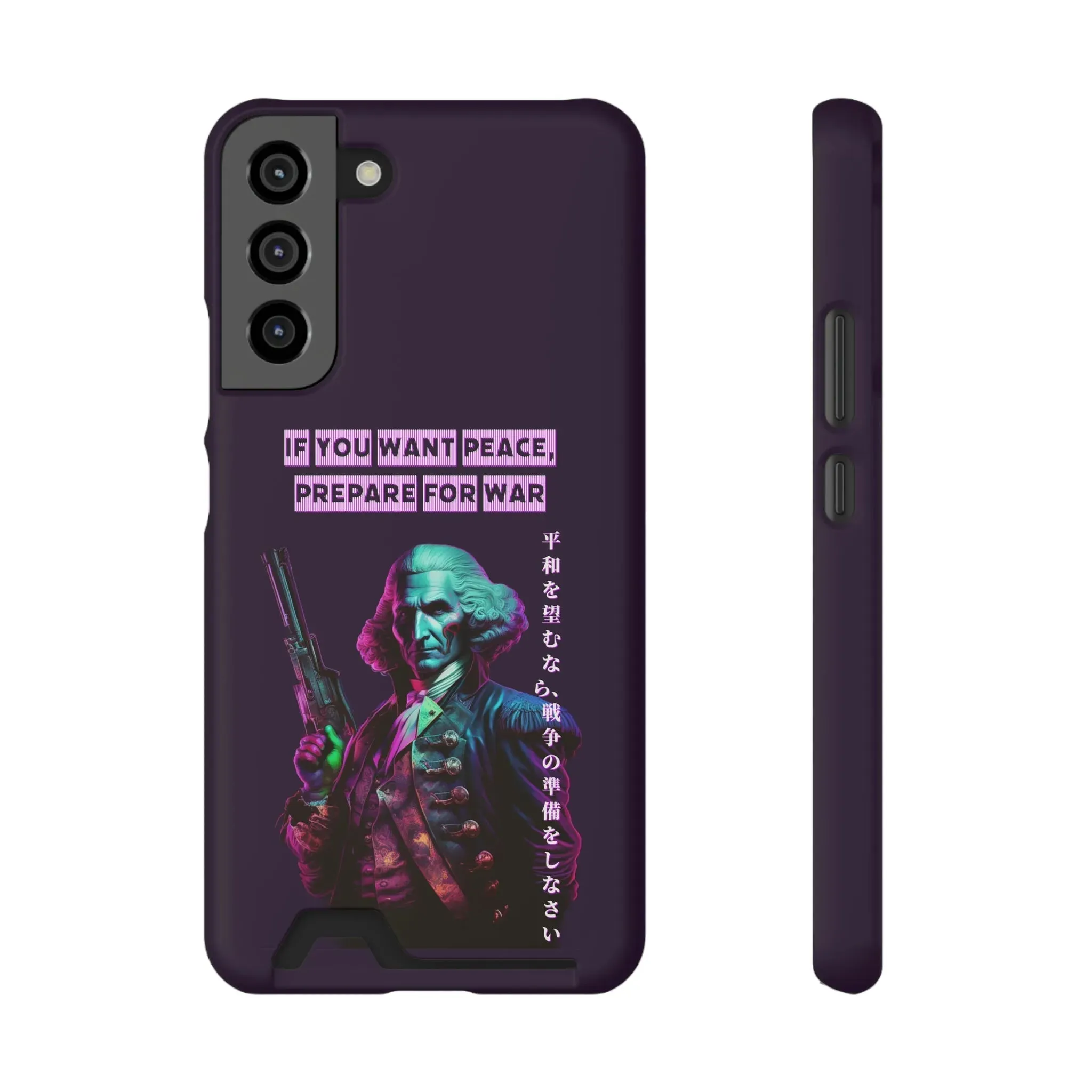 George Washington "Warrior" Synthwave Phone Case and Card Holder