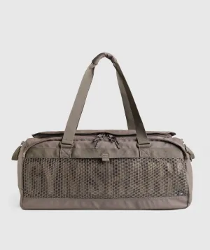 Gymshark Pursuit Duffle Bag - Camo Brown/ Cement Brown