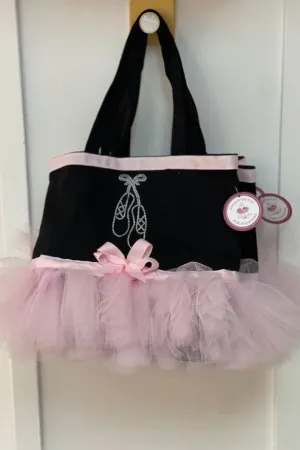 Handmade Rhinestone Ballet Shoe Tutu Tote Bag