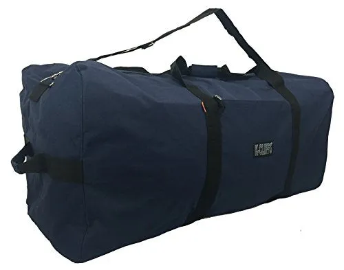 Heavy Duty Cargo Duffel Large Sport Gear Drum Set Equipment Hardware Travel Bag Rooftop Rack Bag (42" x 20" x 20", Navy)