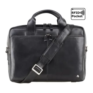 Hugo 13" Laptop Bag - Merlin Black