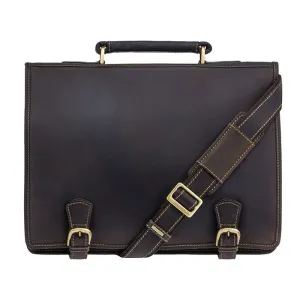 Hulk - Large Multi Compartment Briefcase - Oil Brown