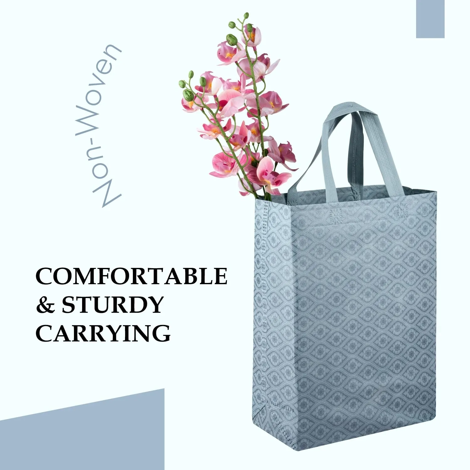 Kuber Industries Shopping Handbag | Grocery Handbag | Shopping Bag | Grocery Shopping Bag | Reusable Shopping Bags | Vegetable Bag | Eye-Print Carry Bag | Pack of 9 | Gray