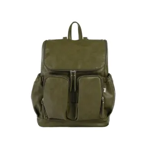 OiOi Vegan Leather Nappy Backpack - Olive