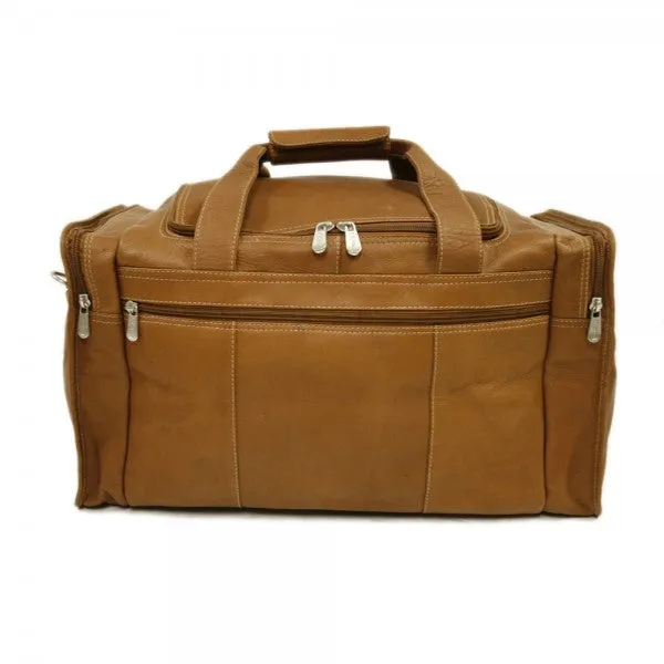 Piel Leather Travel Duffel with Side Pockets Assorted Colors