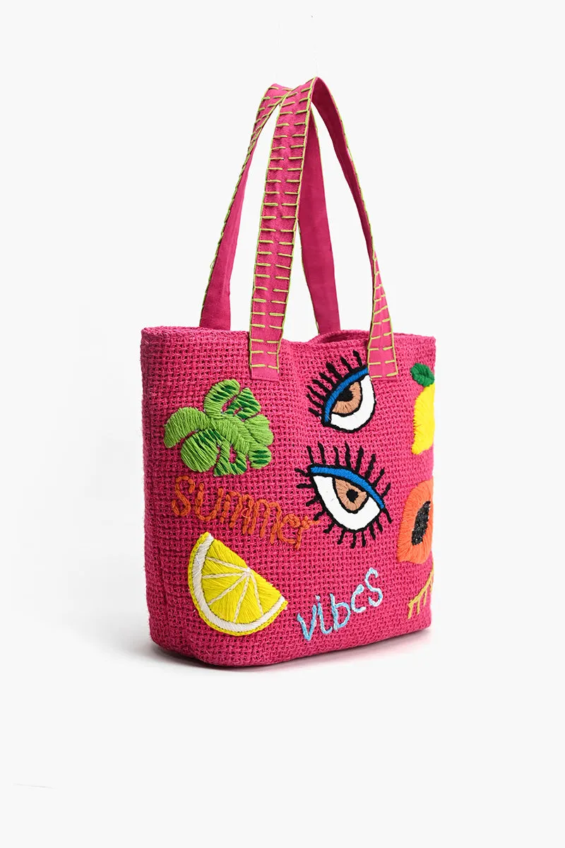 Pink Bliss Fruitful Charm tote