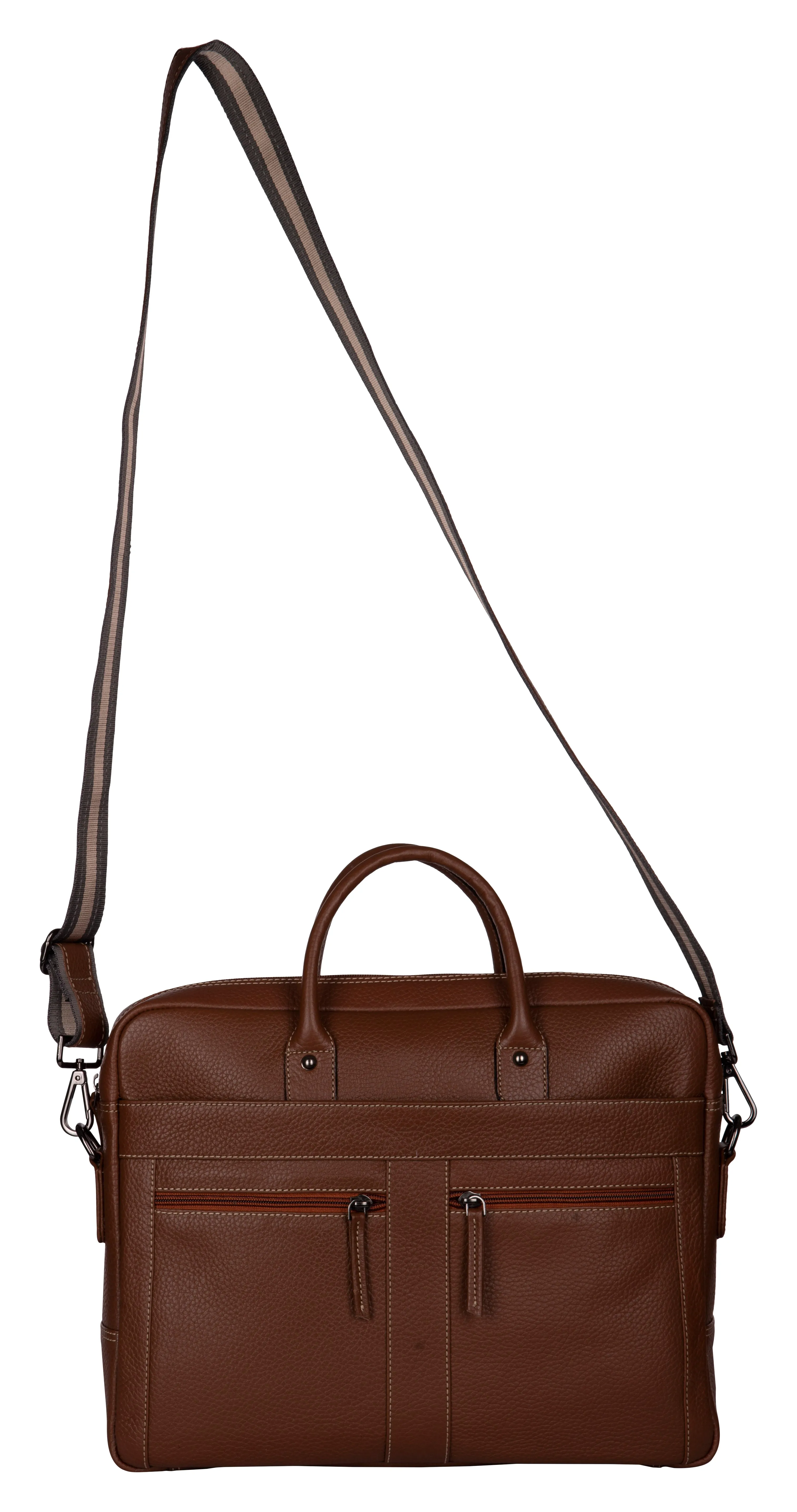 RL Oliver Mens Leather Business  Messenger Bag