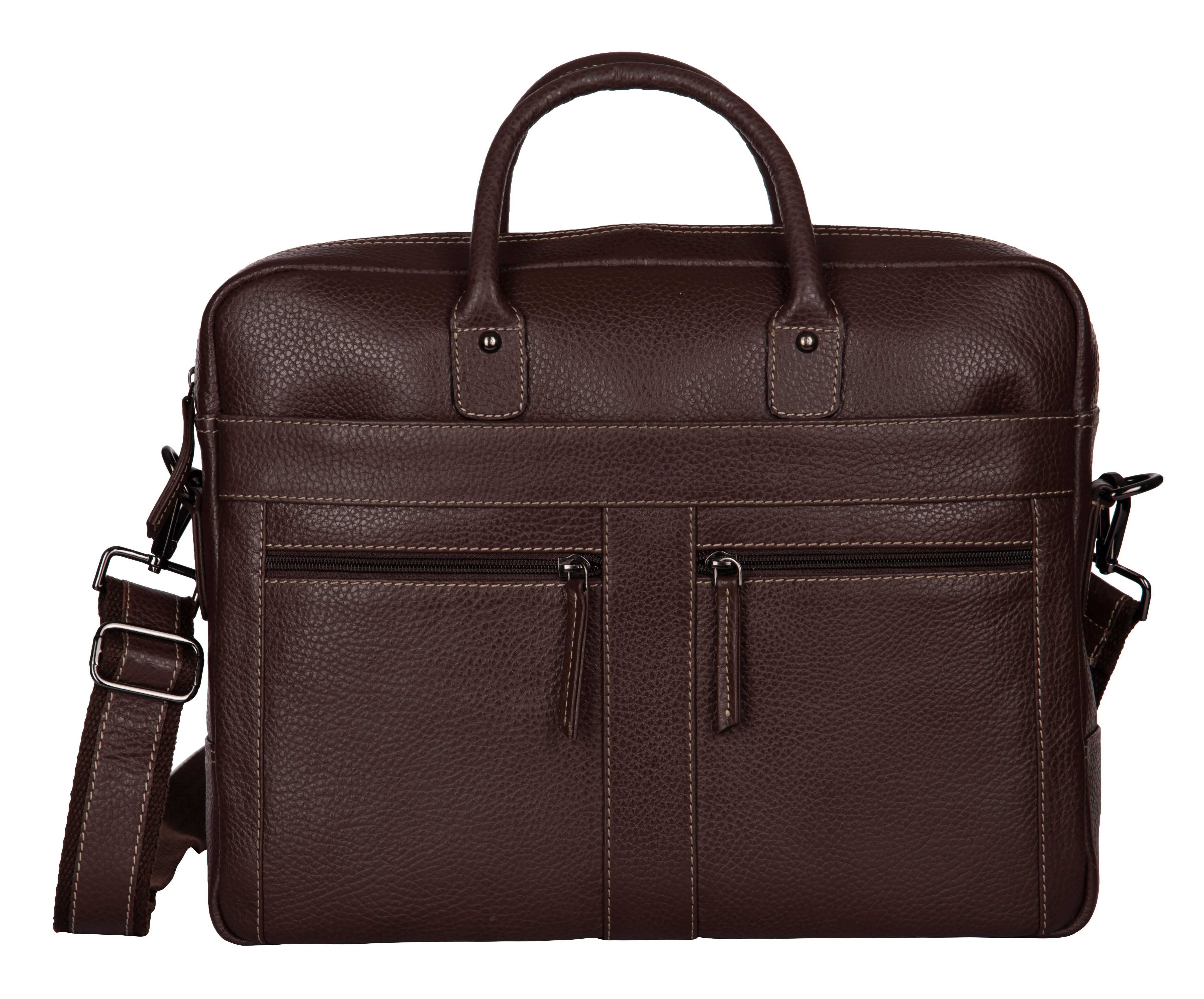 RL Oliver Mens Leather Business  Messenger Bag