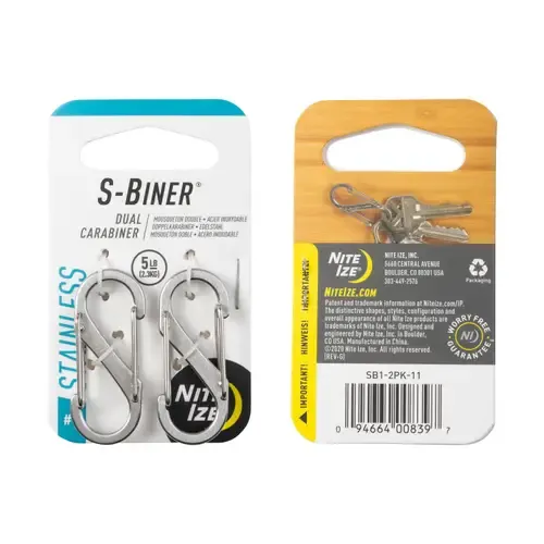 S-Biner Stainless Steel Dual Carabiner #1 2PK