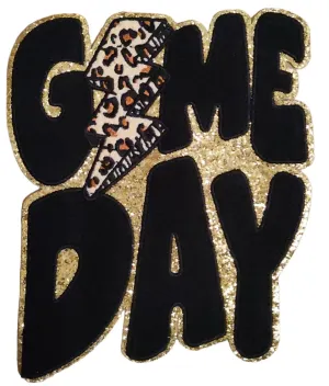 Scratch Decor - Game Day Cheetah Large Chenille Iron-on Patch