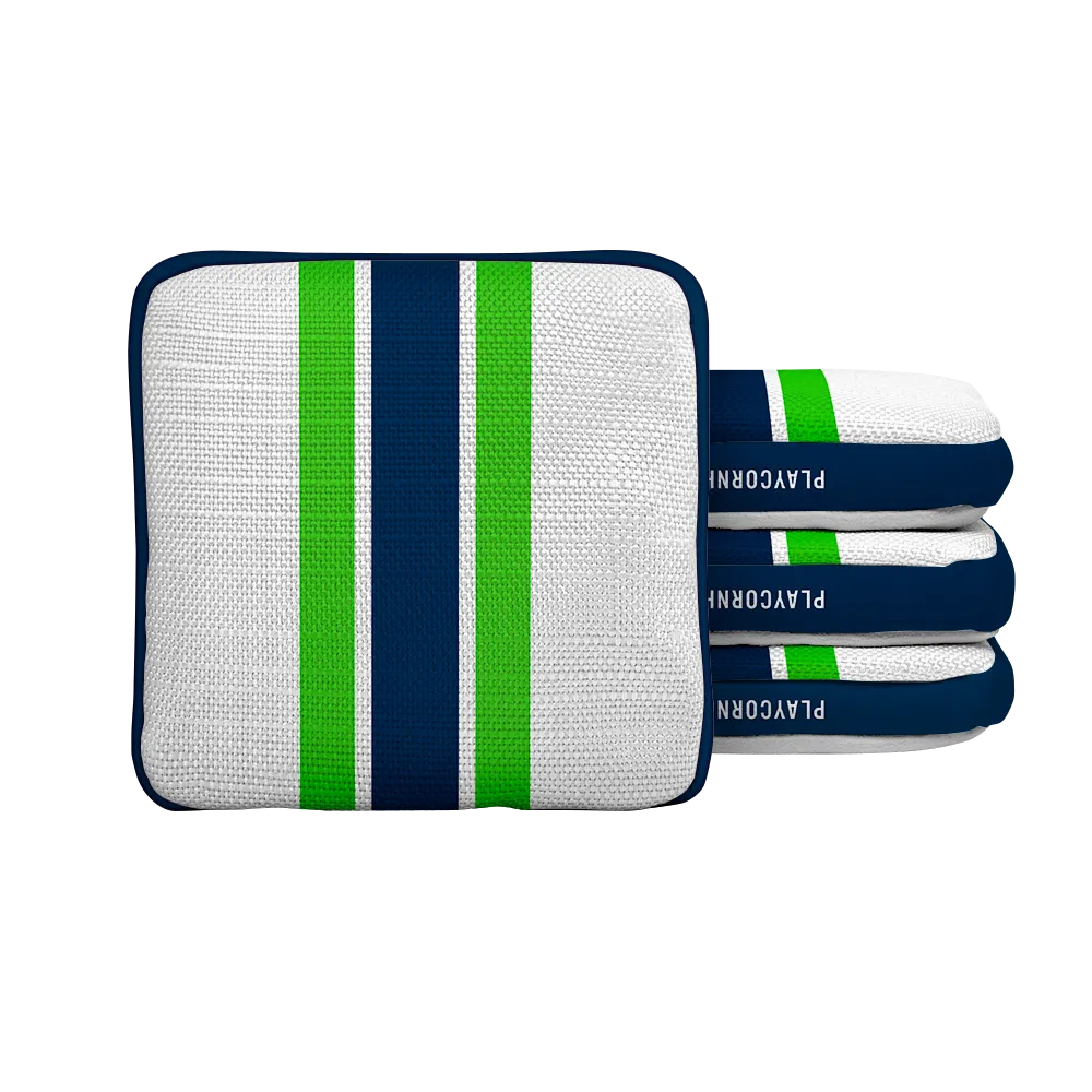 Seattle Football Gameday Stripes Synergy Edge Cornhole Bags