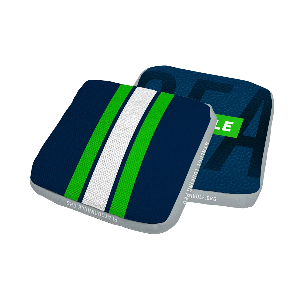 Seattle Football Gameday Stripes Synergy Edge Cornhole Bags