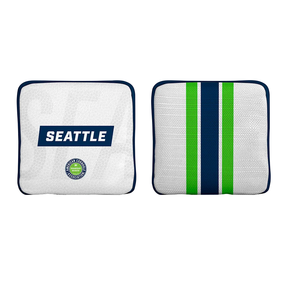 Seattle Football Gameday Stripes Synergy Edge Cornhole Bags