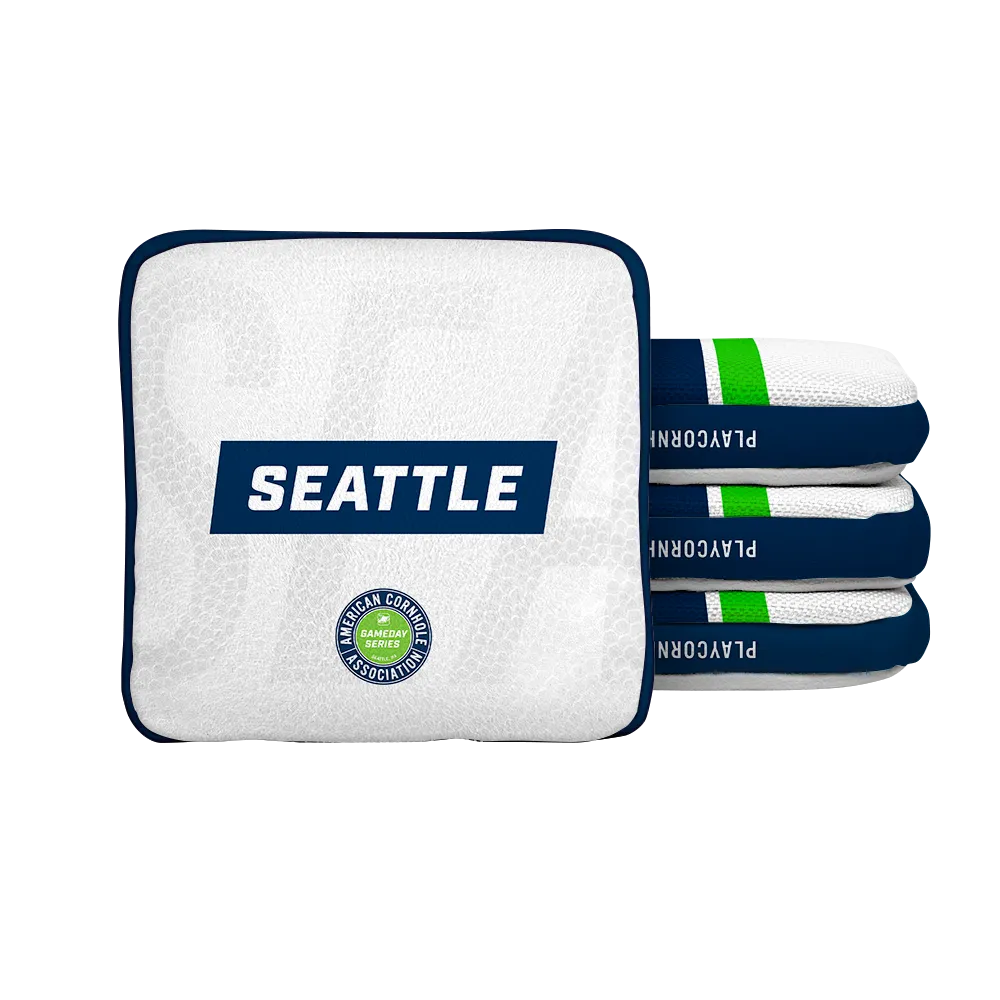 Seattle Football Gameday Stripes Synergy Edge Cornhole Bags