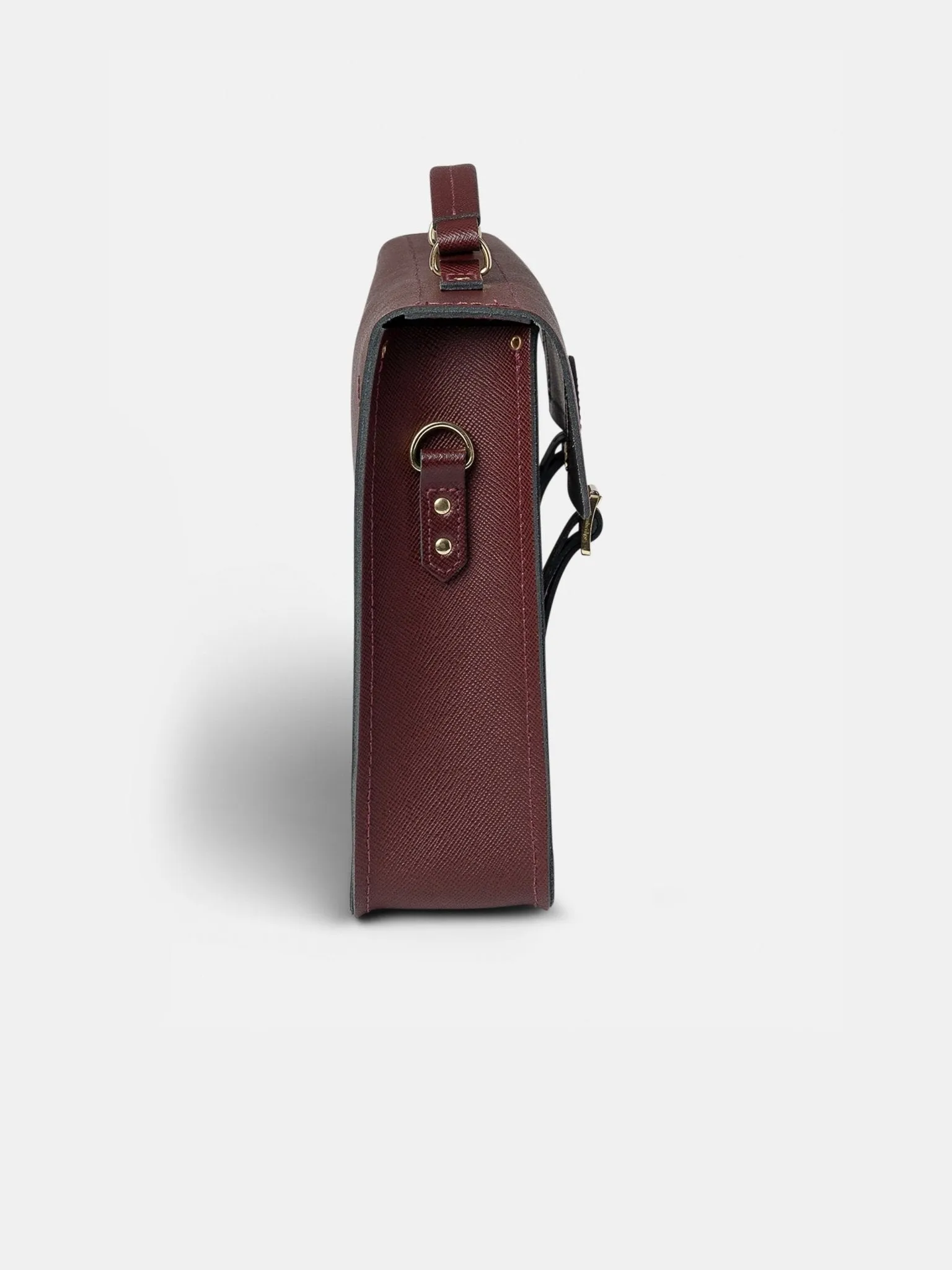 The Briefcase -  Oxblood Saffiano