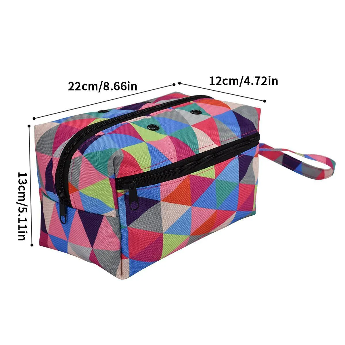 Universal Crafts Yarn Storage Bag - Multicolour Triangle Pattern*