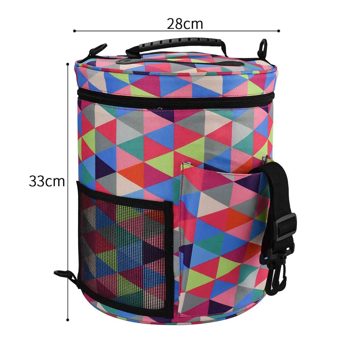 Universal Crafts Yarn Storage Bag - Multicolour Triangle Pattern*