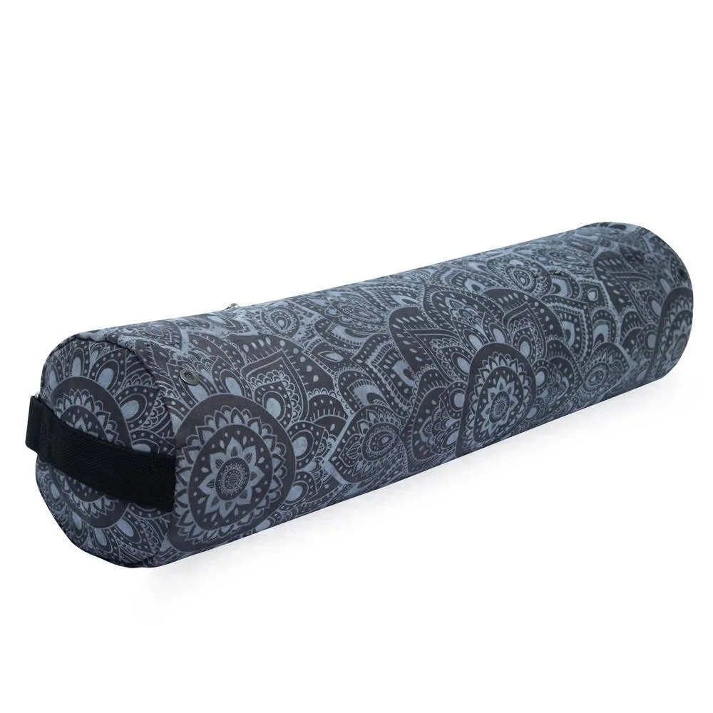 Yoga Mat Bag - Mandala Charcoal - Best For Travel To Studio or Gym